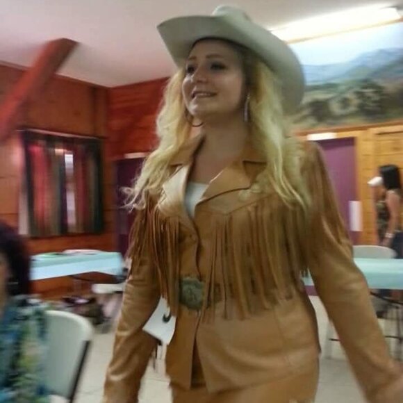 Rodeo Queen lambskin pagent dress - Picture 2 of 3